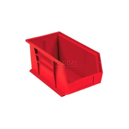 Quantum Storage Systems Hang & Stack Storage Bin, Plastic, Red, 12 PK QUS234RD